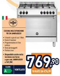 Unieuro CUCINA MULTIFUNZIONE 90 CM AMN965EXV offerta