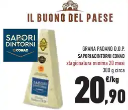 Conad Superstore Grana padano d.o.p. sapori&dintorni conad stagionatura minima 20 mesi circa offerta