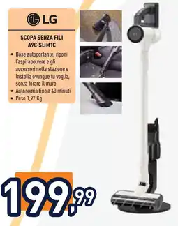 Unieuro LG SCOPA SENZA FILI A9C-SLIM1C offerta