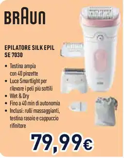 Unieuro BRAUN EPILATORE SILK EPIL SE 7030 offerta