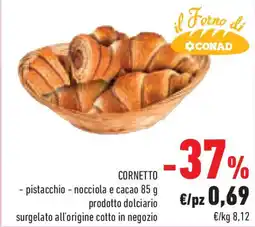Conad Superstore Cornetto - pistacchio - nocciola e cacao  prodotto dolciario offerta