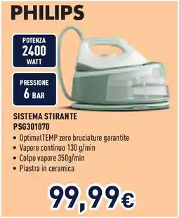 Unieuro PHILIPS SISTEMA STIRANTE PSG301070 offerta