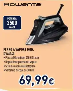 Unieuro Roweta FERRO A VAPORE MOD. DW6340 offerta