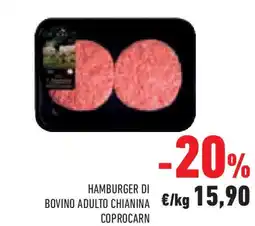Conad Superstore Hamburger di bovino adulto chianina coprocarn offerta