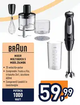 Unieuro BRAUN MIXER MULTIQUICK 5 MQ55.254MBK offerta