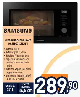 Unieuro SAMSUNG MICROONDE COMBINATO MC32DG7646KKE1 offerta