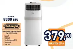 Unieuro DeLonghi CONDIZIONATORE PORTATILE PAC ES72 CLASSIC offerta
