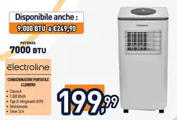 Unieuro Electroline CONDIZIONATORE PORTATILE CLEH09R5 offerta
