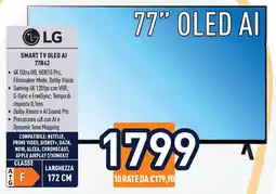 Unieuro LG SMART TV OLED AI 77B42 offerta