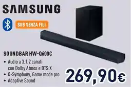 Unieuro SAMSUNG SOUNDBAR HW-Q600C offerta