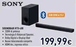 Unieuro SONY SOUNDBAR HTS-400 offerta
