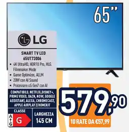 Unieuro LG SMART TV LED 65UT73006 offerta