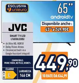 Unieuro JVC SMART TV LED LT65VA3305I offerta