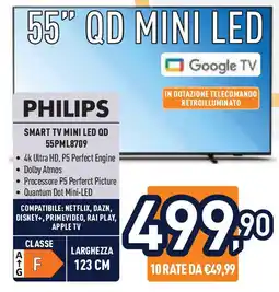Unieuro PHILIPS SMART TV MINI LED QD 55PML8709 offerta