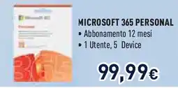 Unieuro Microsoft 365 personal offerta