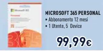 Unieuro Microsoft 365 personal offerta