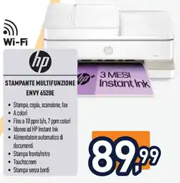 Unieuro hp STAMPANTE MULTIFUNZIONE ENVY 6520E offerta