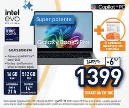 Unieuro SAMSUNG GALAXY BOOK5 PRO offerta