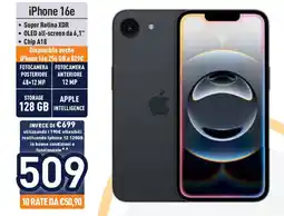 Unieuro iPhone 16e offerta