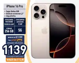 Unieuro iPhone 16 Pro offerta