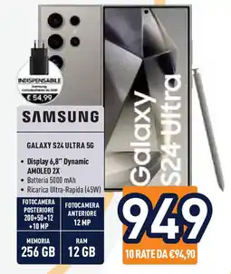 Unieuro SAMSUNG GALAXY S24 ULTRA 5G offerta
