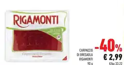 Conad Superstore Carpaccio di bresaola rigamonti offerta