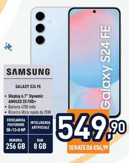 Unieuro SAMSUNG GALAXY S24 FE offerta