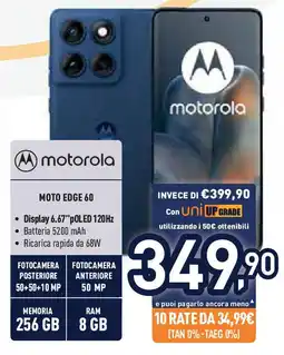 Unieuro motorola MOTO EDGE 60 offerta