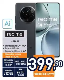 Unieuro realme 14 PRO 5G offerta