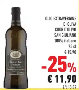 Conad Superstore Olio extravergine di oliva cuor d'olivo san giuliano 100% italiano 75 cl offerta
