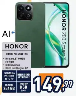 Unieuro HONOR 200 SMART 5G offerta