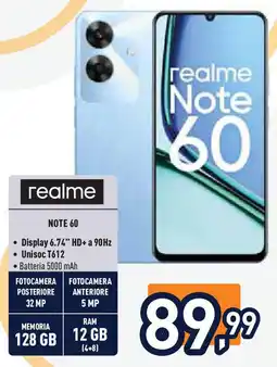 Unieuro realme NOTE 60 offerta