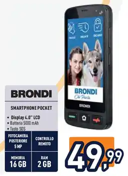 Unieuro Brondi smartphone pocket offerta