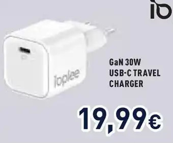 Unieuro ioplee GaN 30W USB-C TRAVEL CHARGER offerta