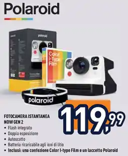 Unieuro Polaroid fotocamera istantanea now gen 2 offerta