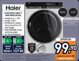 Unieuro Haier LAVASCIUGA X SERIE 11 HWD120BD16397EUS offerta