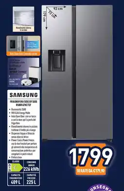 Unieuro SAMSUNG FRIGORIFERO SIDE BY SIDE RS80F67KCTEF offerta