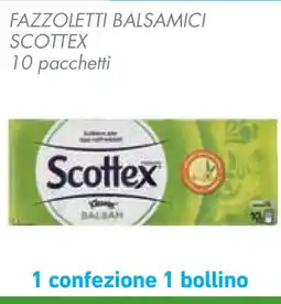 Conad Superstore Fazzoletti balsamici scottex 10 pacchetti offerta