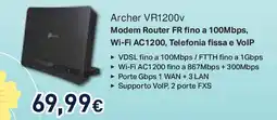 Unieuro tp-link Archer VR1200v offerta