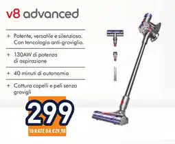 Unieuro dyson v8 advanced offerta
