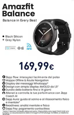 Unieuro Amazfit Balance offerta