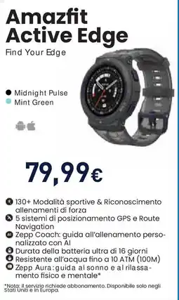 Unieuro Amazfit Active Edge offerta