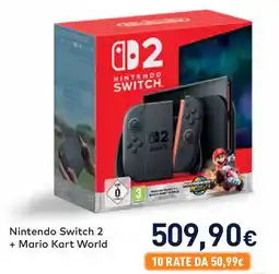 Unieuro Nintendo Switch 2 + Mario Kart World offerta
