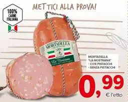 Todis Mortadella la nostrana con pistacchi senza pistacchi offerta