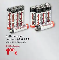 KiK Batterie zinco carbone AA & AAA offerta