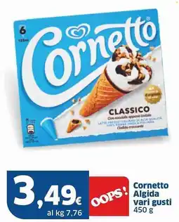 Sigma Cornetto Algida vari gusti offerta