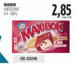 Carico Cash & Carry Maxibon cheesecake x4 offerta