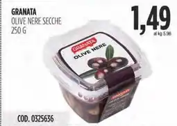 Carico Cash & Carry Granata olive nere secche offerta