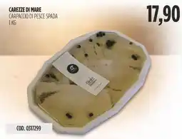 Carico Cash & Carry Carezze di mare carpaccio di pesce spada offerta
