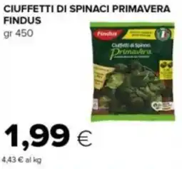 Tigre Ciuffetti di spinaci primavera FINDUS offerta